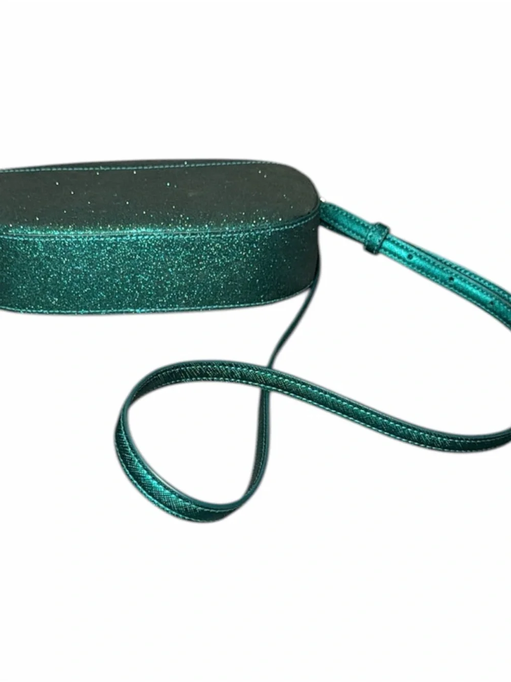 Kate spade glimmer oval camera bag festive teal - Picture 3 of 6